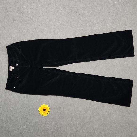 J. Jill Pants - J. Jill Black Corduroy Velvet Velour Mid Rise Bootcut Kick Flare Pants
